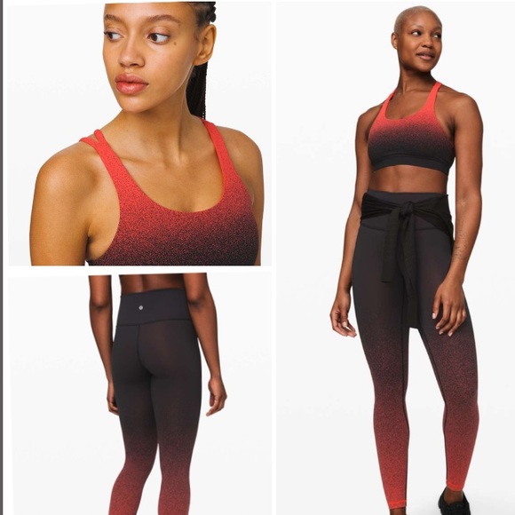 Lululemon 🦄Matching Set Ombre Speckle Energy Bra and Wunder TightsNWT